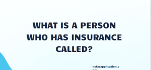 What is a person who has insurance called? 