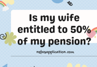 Is my wife entitled to 50% of my pension?