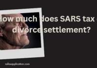 How much does SARS tax on divorce settlement?