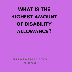 What is the highest amount of disability allowance? 