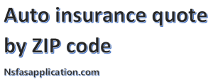 Auto insurance quote by ZIP code