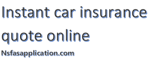 Instant car insurance quote online